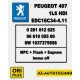 Peugeot 407 1.6 HDI – EDC16C34-4.11 – Full ECU Backup + IMMO OFF Solution
