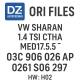 ORI File – VW Sharan 1.4 TSI CTHA – MED17.5.5 – 03C906026AP – 0261S06297
